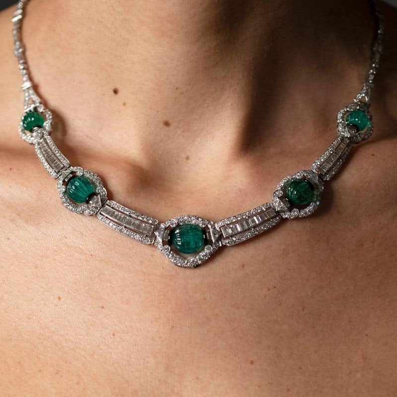 Mughal Emerald Necklace