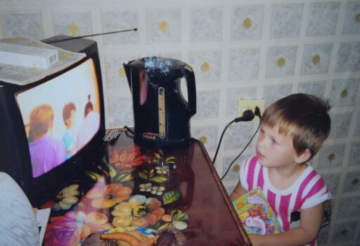 Russia,,Saint,Petersburg,-,Circa,1999:,Vintage,Family,Photo,Of